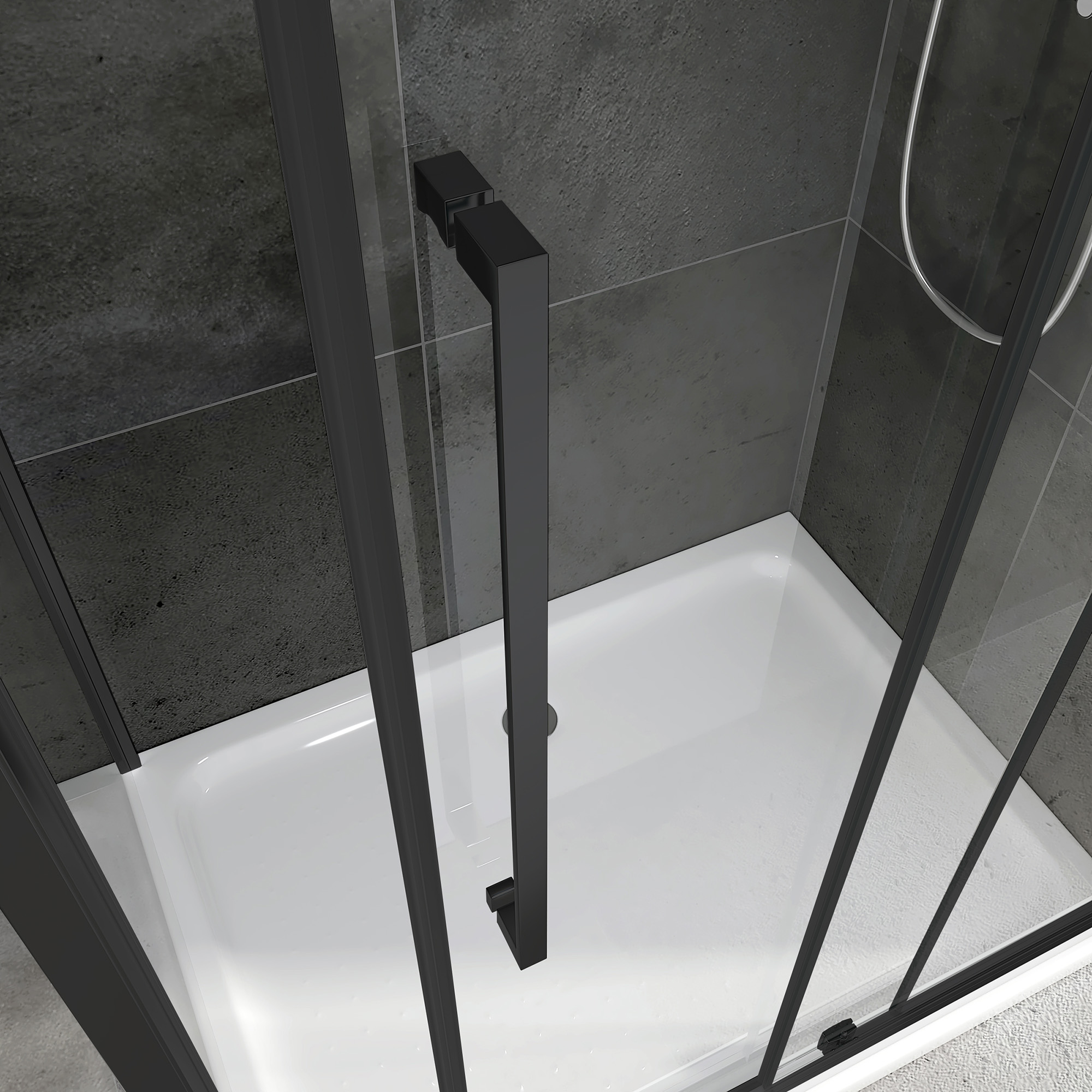 Душевой уголок Abber Schwarzer Diamant AG30130BH-S50B 130x50x195 (черный матовый)