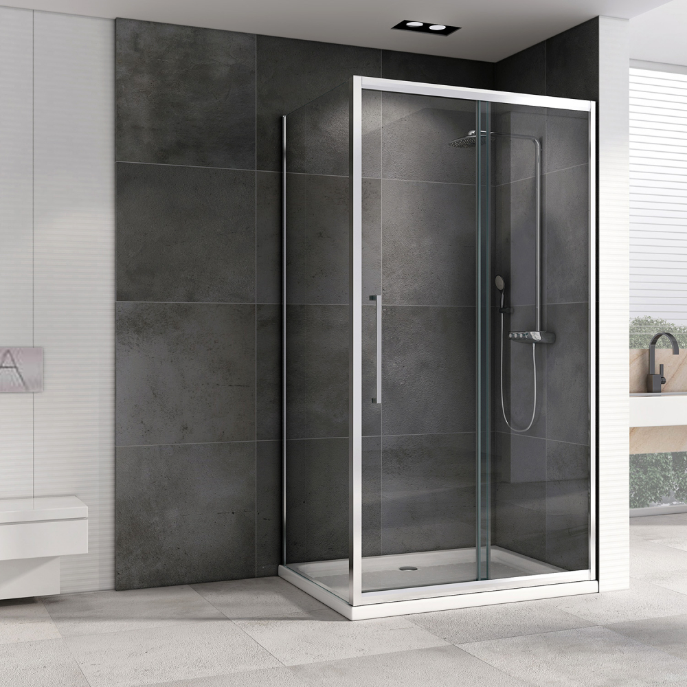 Душевой уголок Abber Schwarzer Diamant AG30140H-S80 140x80x195 (хром)