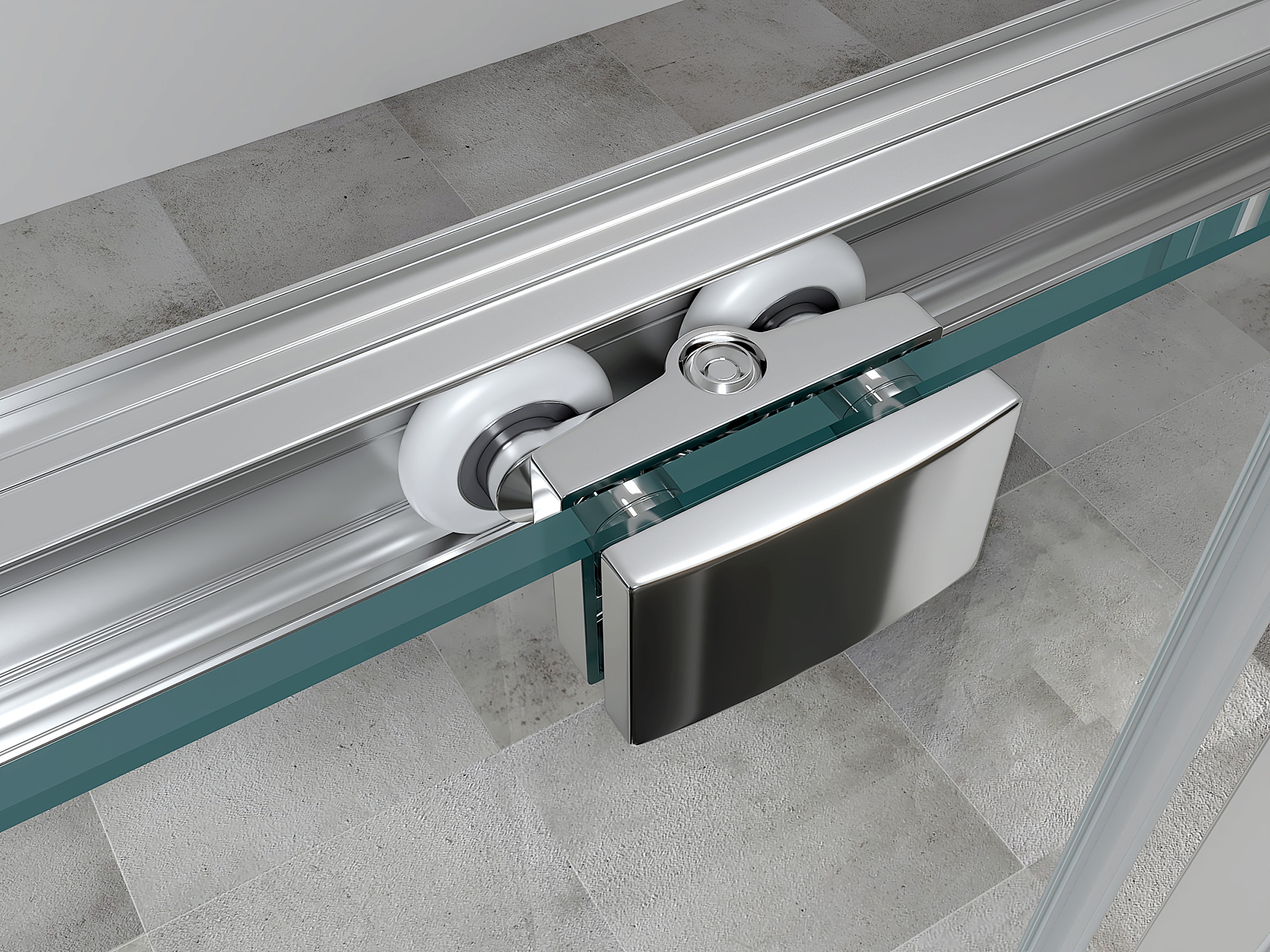 Душевой уголок Abber Schwarzer Diamant AG30160H-S50-S50 160x50x195 (хром), П-образный