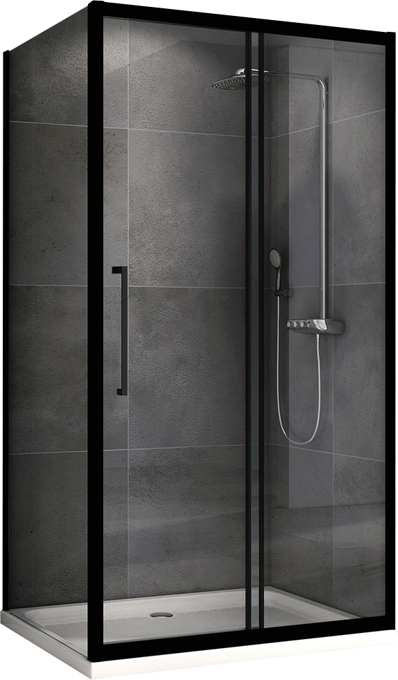 Душевой уголок Abber Schwarzer Diamant AG30170BH-S90B 170x90x195 (черный матовый)