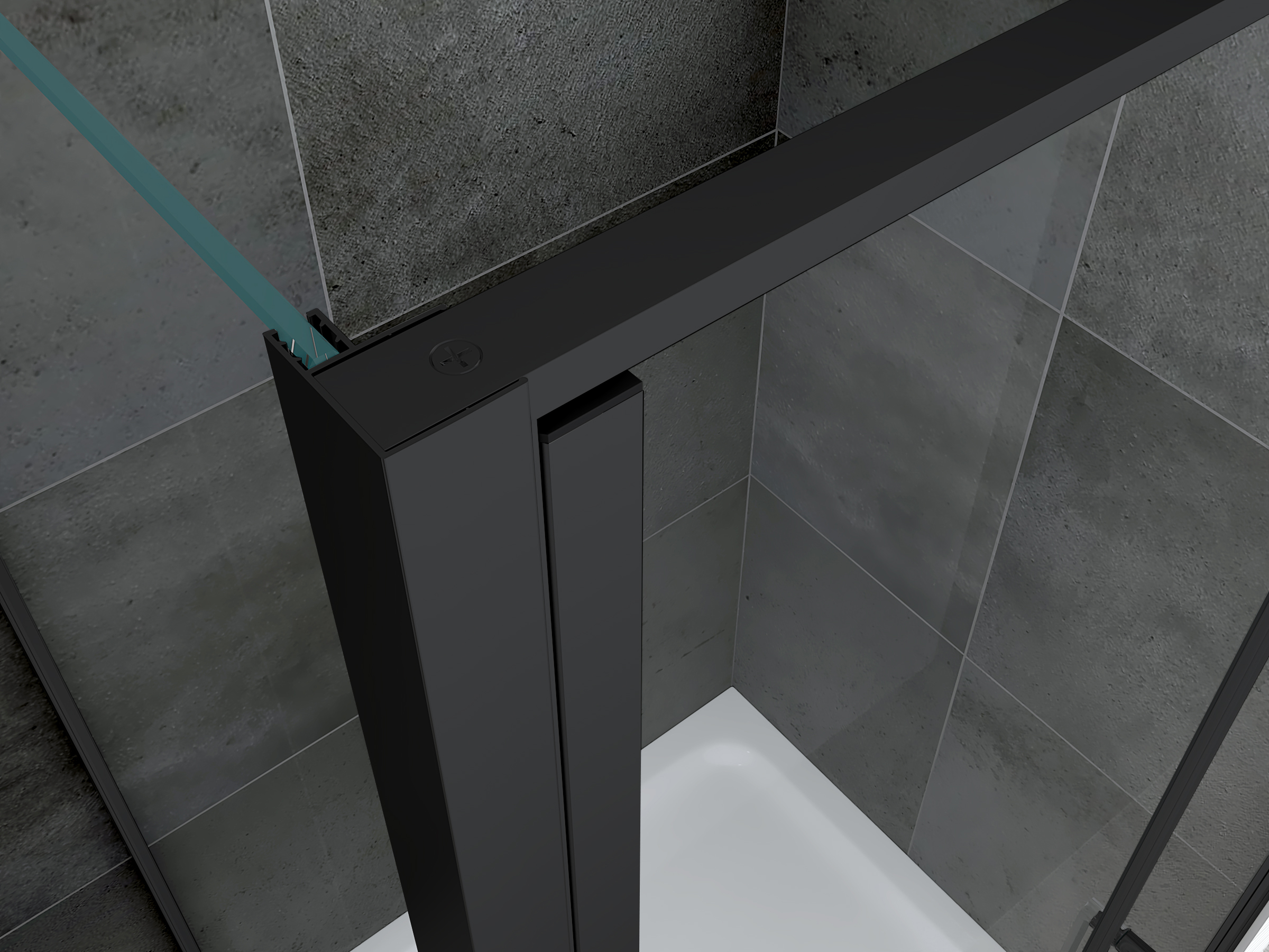 Душевой уголок Abber Sonnenstrand AG04080B-S80B 80x80x195 (черный матовый)