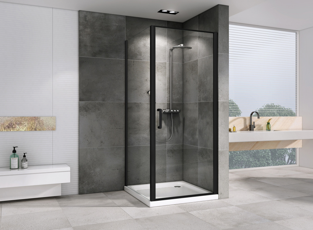 Душевой уголок Abber Sonnenstrand AG04090B-S80B 90x80x195 (черный матовый)