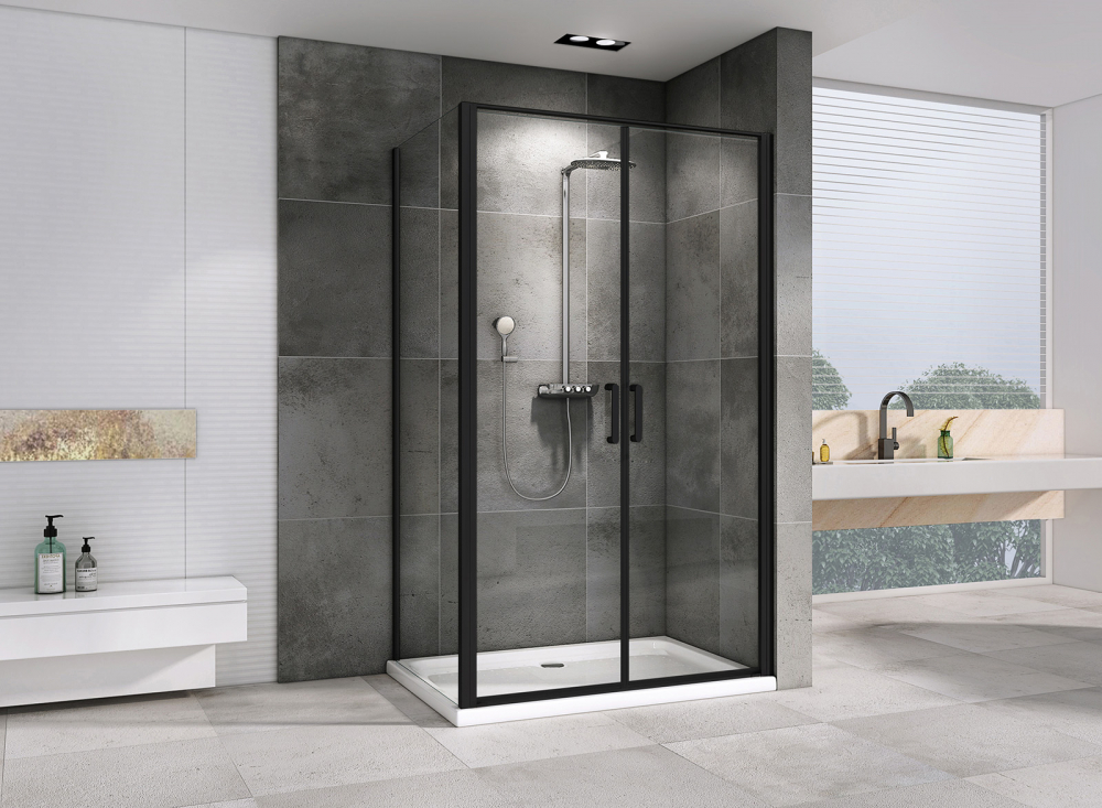 Душевой уголок Abber Sonnenstrand AG04100BC-S100B 100х100х195 (черный матовый)