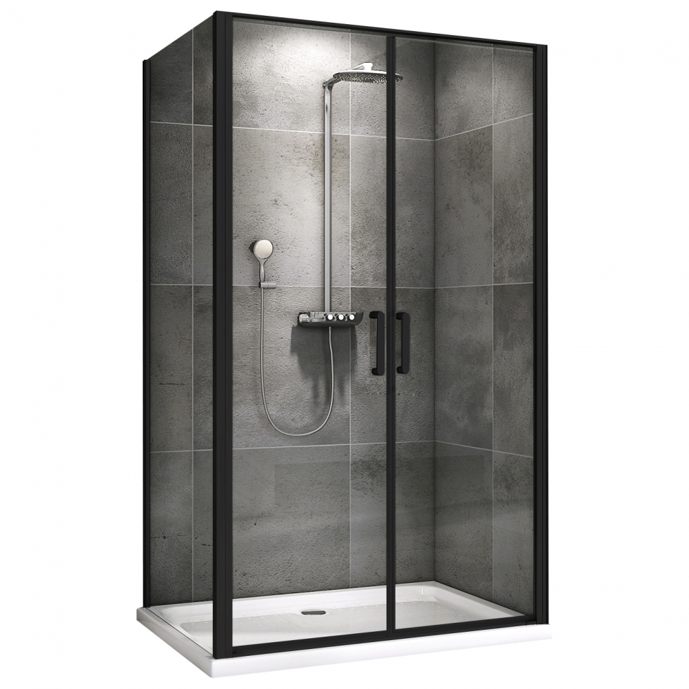 Душевой уголок Abber Sonnenstrand AG04100BC-S70B 100х70х195 (черный матовый)