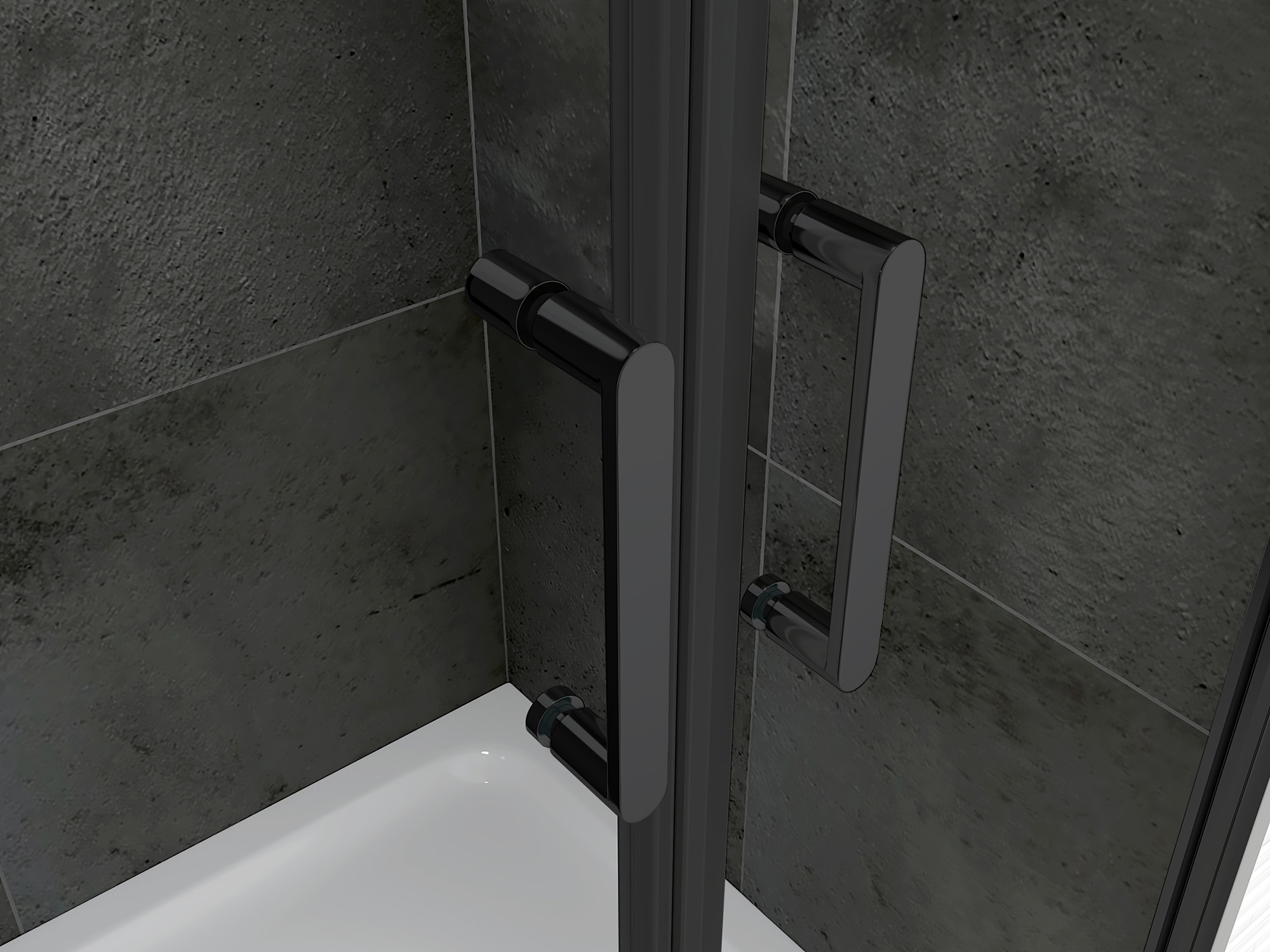 Душевой уголок Abber Sonnenstrand AG04100BC-S75B 100х75х195 (черный матовый)