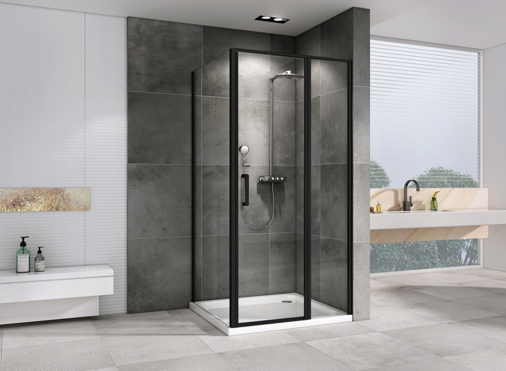 Душевой уголок Abber Sonnenstrand AG04120BS-S70B 120х70х195 (черный матовый)