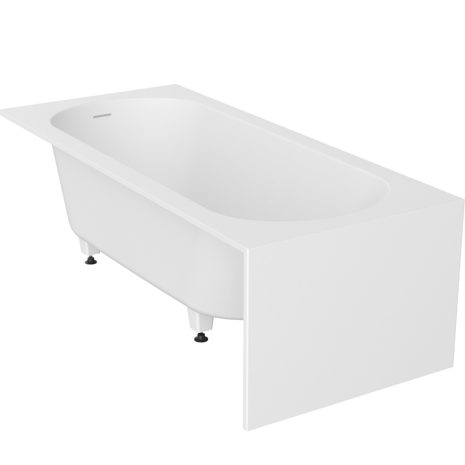 Экран боковой Whitecross 1102.0XXXX.200 (белый матовый), иск. камень