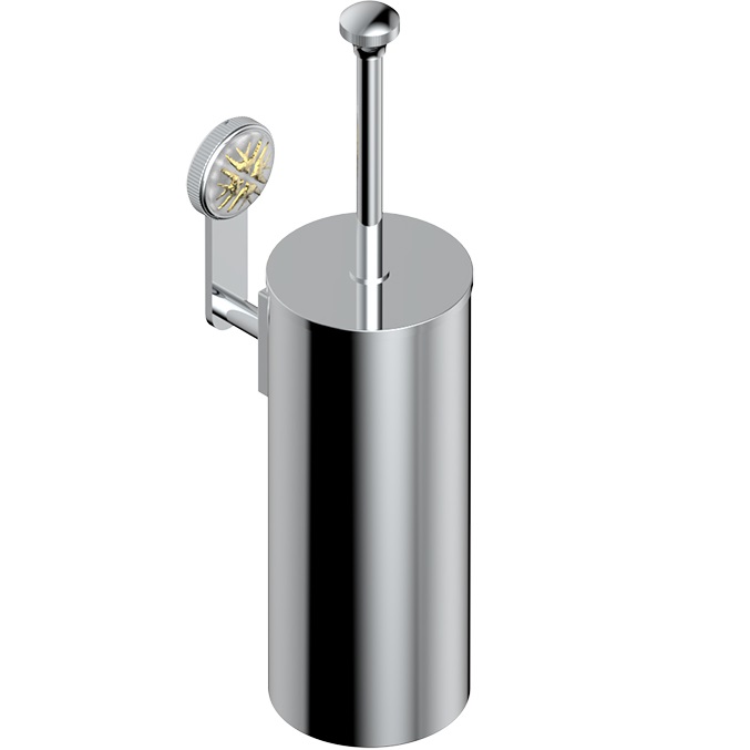 Ершик для туалета подвесной THG Hirondelles Gold Stamped A4L-A02-4720C (хром, золотой)