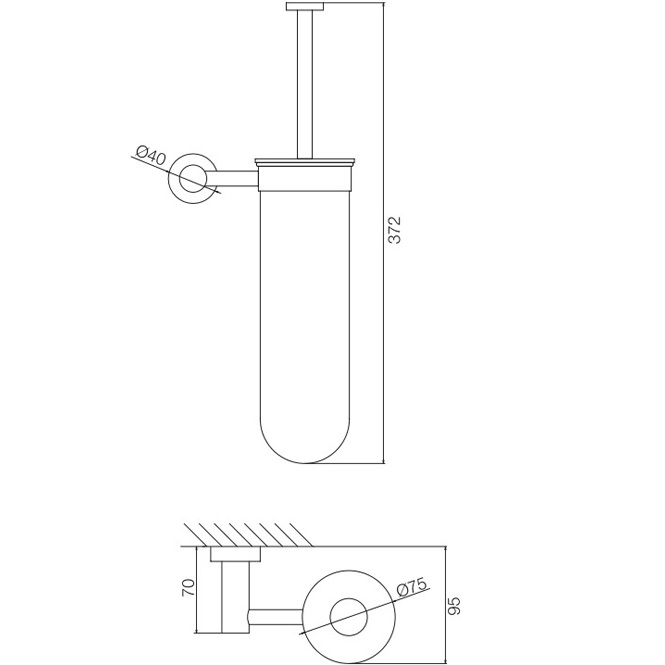 Ершик подвесной Fima Carlo Frattini Rotola F6006/1CR (хром)