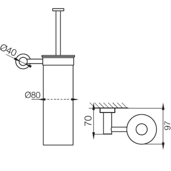 Ершик подвесной Fima Carlo Frattini Rotola F6006/2CR (хром)