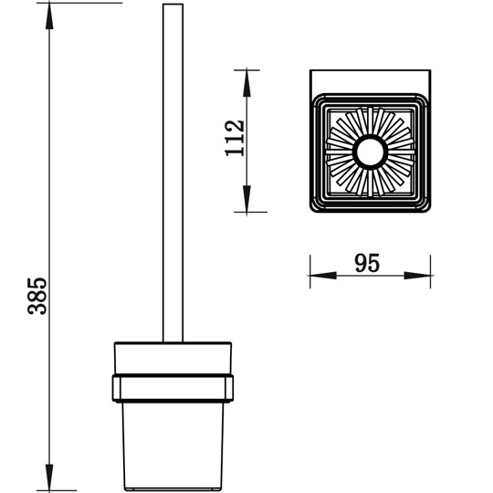 Ершик подвесной Whitecross Cubo CU2470CR (хром)