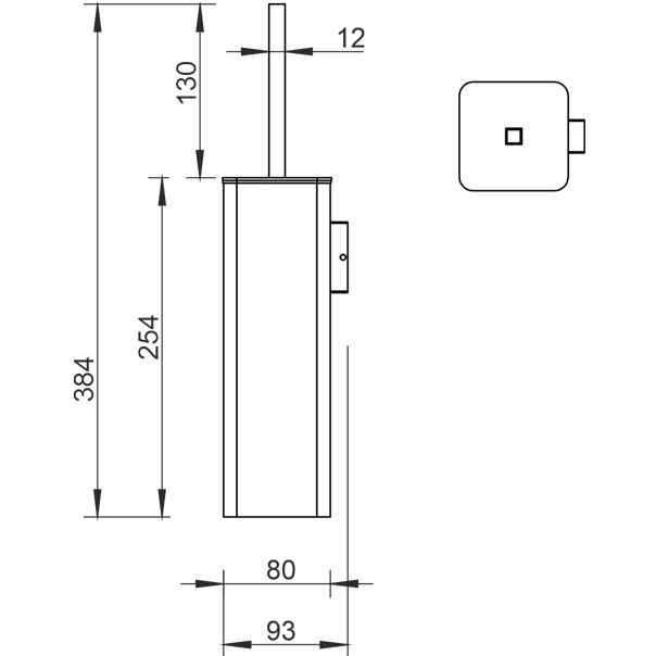 Ершик подвесной Whitecross Cubo CU2472CR (хром)