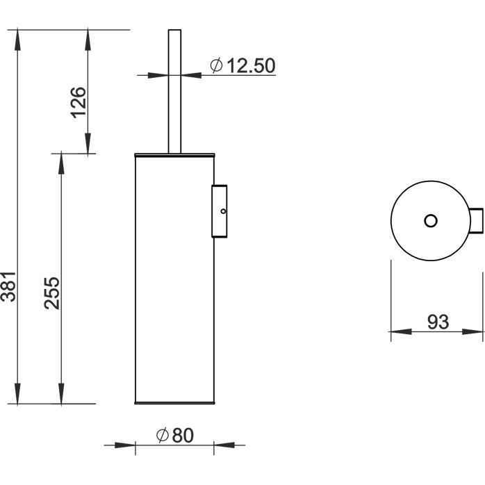 Ершик подвесной Whitecross Ergo ER2272CR (хром)