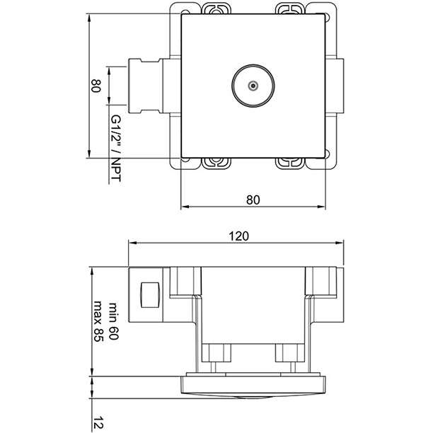 Форсунка встраиваемая Almar Mist Body Jet Square E044261.CR (хром)