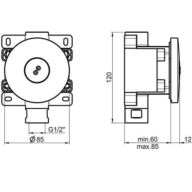 Форсунка встраиваемая вращающаяся Almar Spin Round E044179.CR (хром)