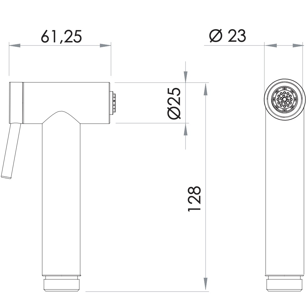 Гигиенический душ Remer Inox SS332ON (сталь)