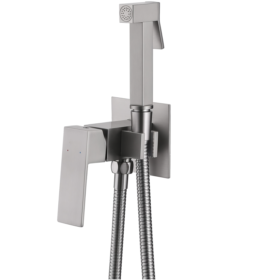 Гигиенический душ со смесителем Abber Daheim AF8226SP (сатин)