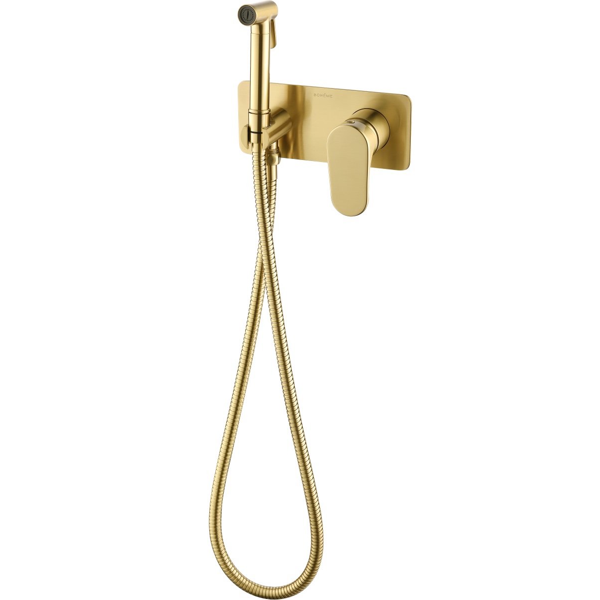 Гигиенический душ со смесителем Boheme Spectre 457-MG (золото матовое)