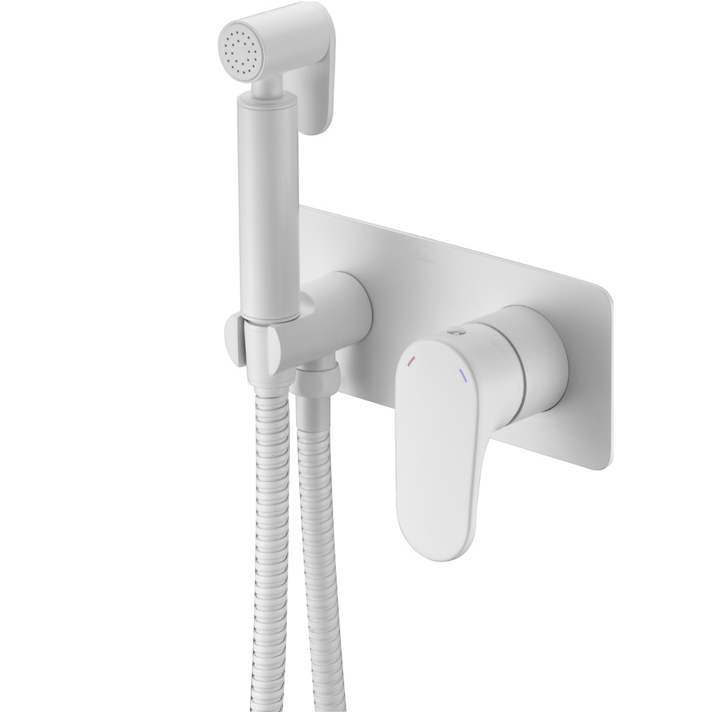 Гигиенический душ со смесителем Boheme Spectre 457-MW (белый матовый)