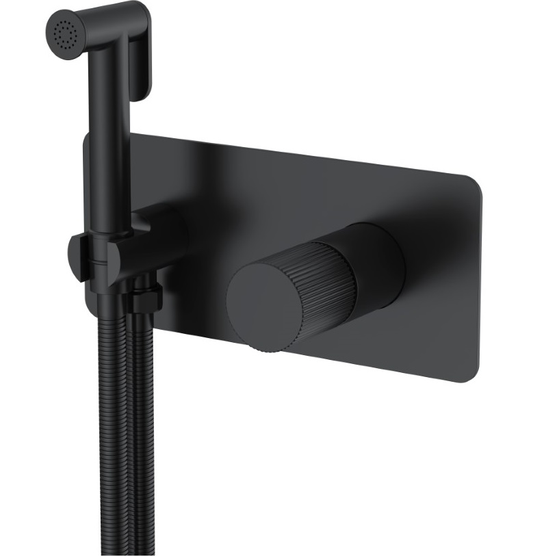 Гигиенический душ со смесителем Boheme Stick Linea 127-BB.3 (черный матовый)