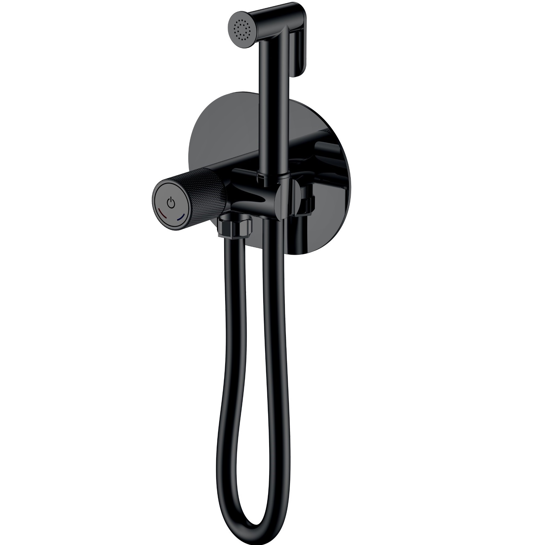 Гигиенический душ со смесителем Boheme Tech 157-B (черный матовый)