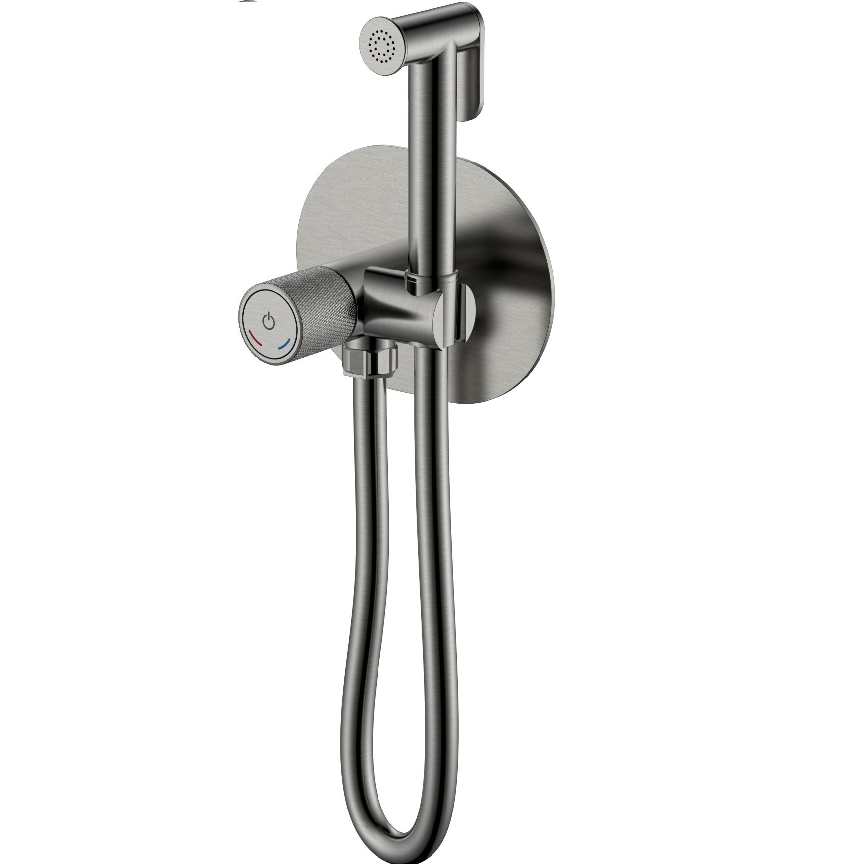 Гигиенический душ со смесителем Boheme Tech 157-GM (оружейный металл)