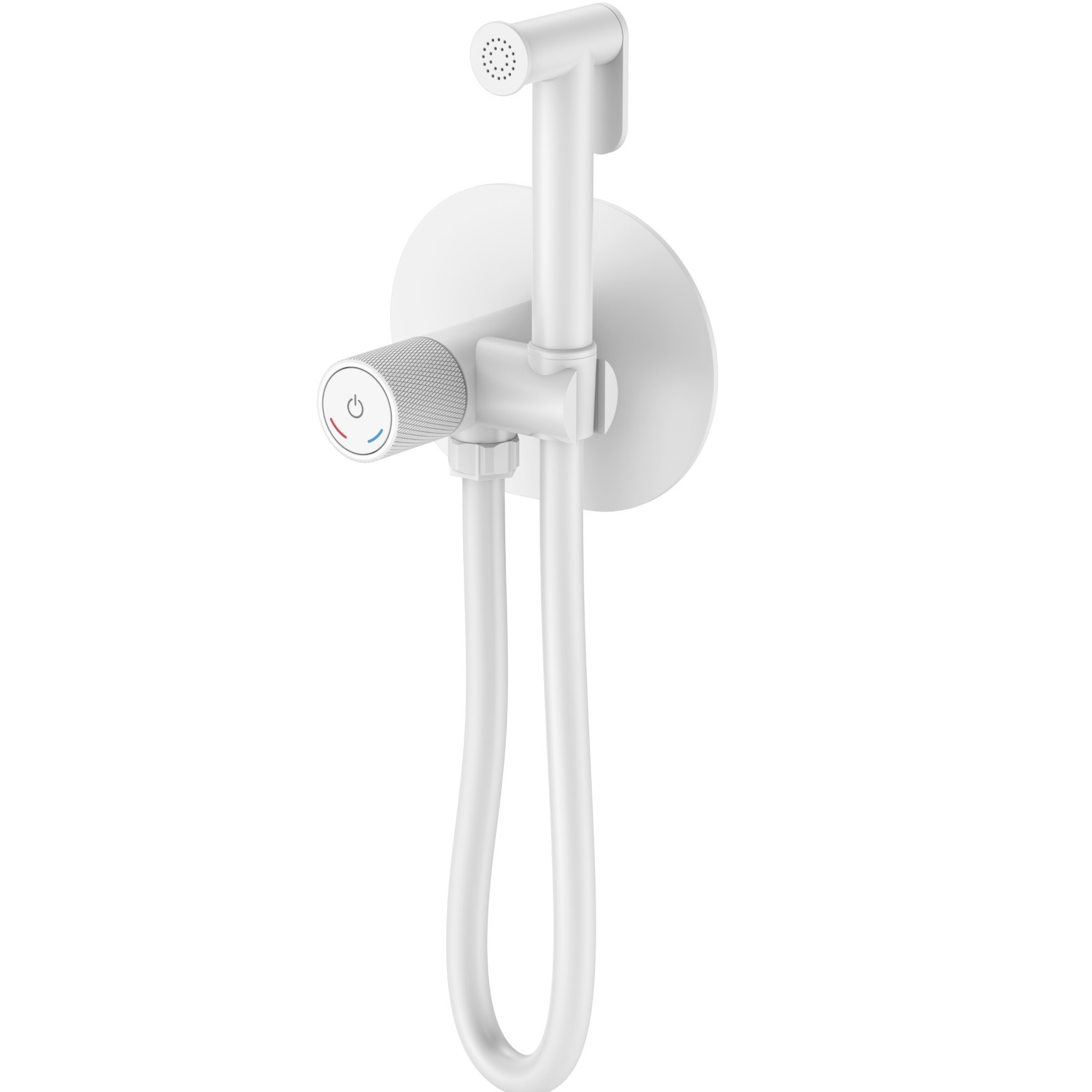 Гигиенический душ со смесителем Boheme Tech 157-MW (белый матовый)