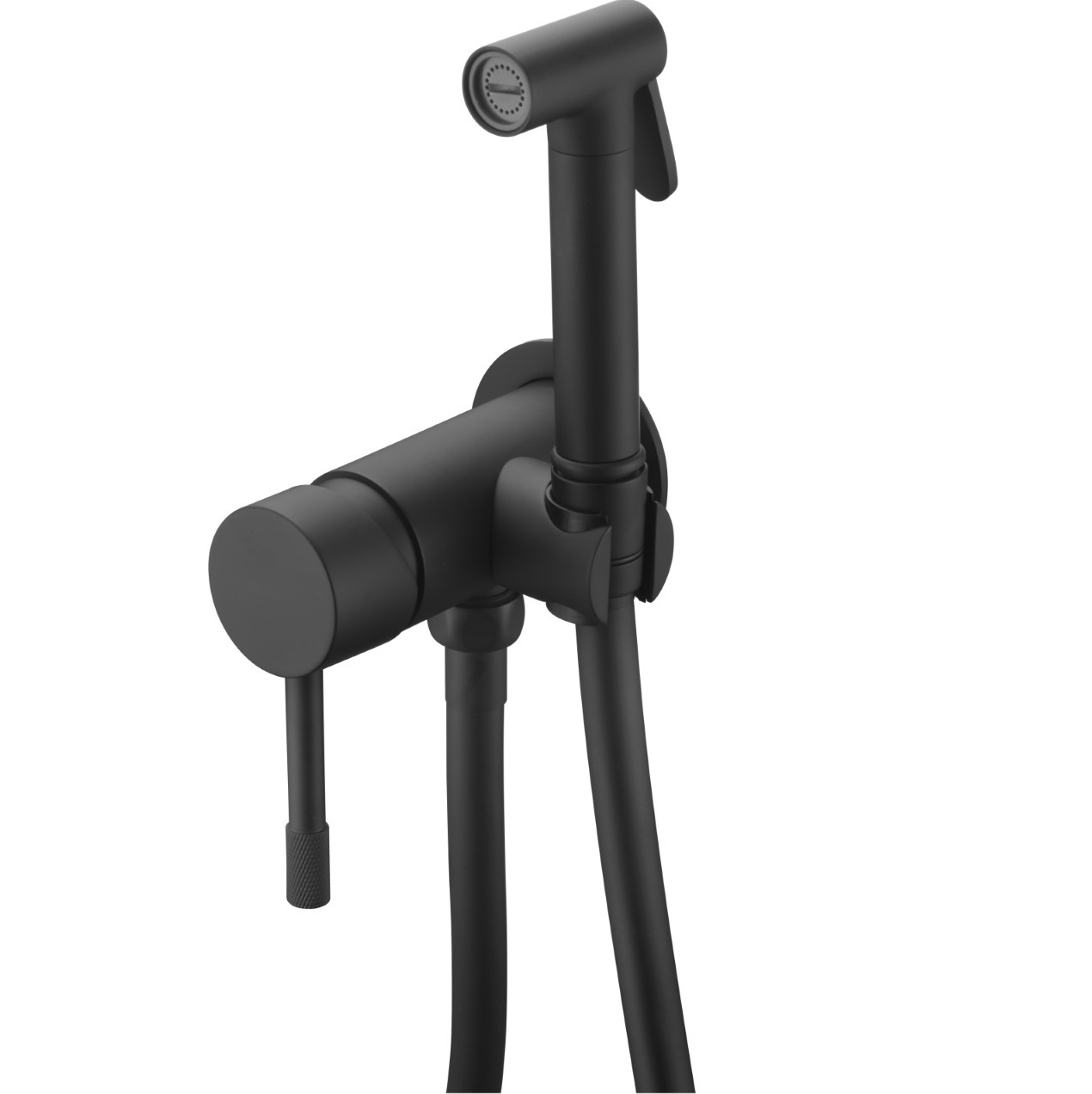 Гигиенический душ со смесителем Boheme Uno 467-B (черный матовый)