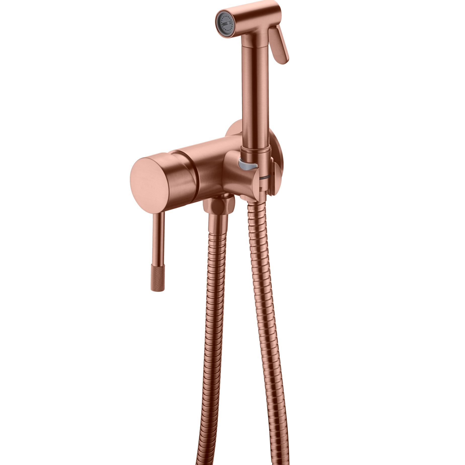 Гигиенический душ со смесителем Boheme Uno 467-BRB (бронза брашированная)