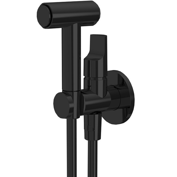Гигиенический душ со смесителем Fima Carlo Frattini Collettivita F2320/4NS (черный матовый)