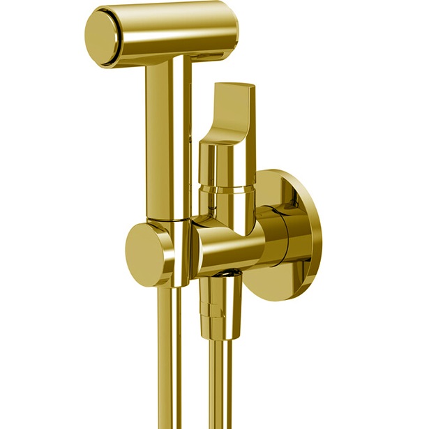 Гигиенический душ со смесителем Fima Carlo Frattini Collettivita F2320/4OR (золотой)