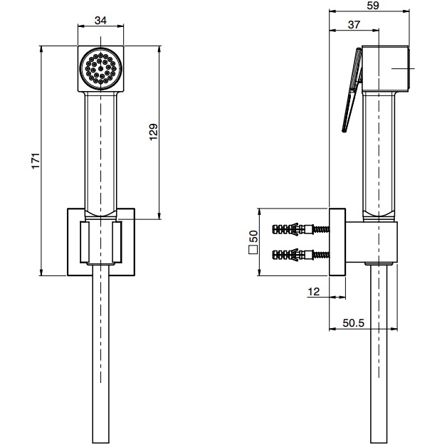 Гигиенический душ со смесителем Fima Carlo Frattini Collettivita F2455/7OTOR (золотой), с угловым вентилем