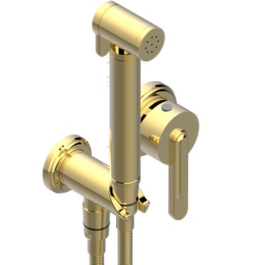 Гигиенический душ со смесителем THG Corvair a manettes Fior di Bosco U8L-F01-5840/MBG (золотой)