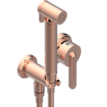 Гигиенический душ со смесителем THG Corvair a manettes Fior di Bosco U8L-H62-5840/MBG (розовое золотой)