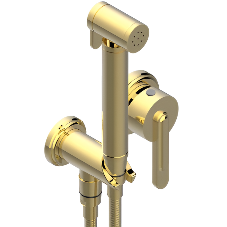 Гигиенический душ со смесителем THG Corvair Fior di Bosco U8K-F01-5840/MBG (золотой)