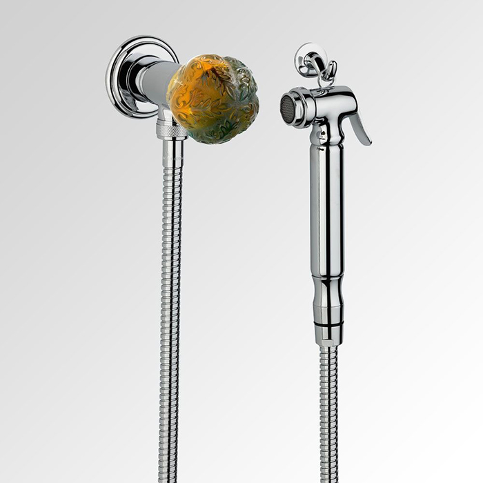 Гигиенический душ со смесителем THG Flore U5A-A02-5840/8 (хром, хрусталь)