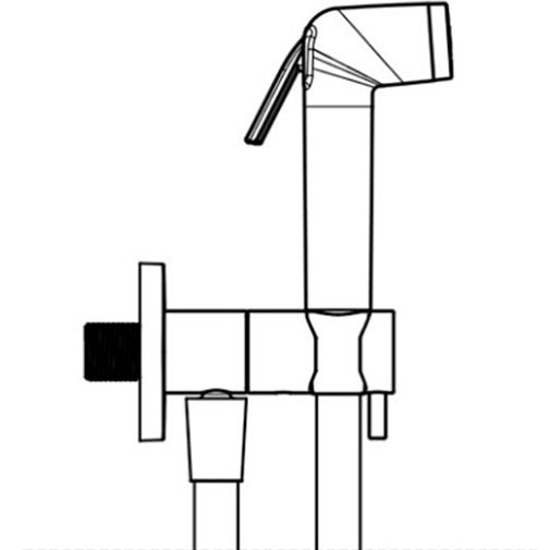 Гигиенический комплект Almar E136003.MW (белый матовый), подключение на холодную воду