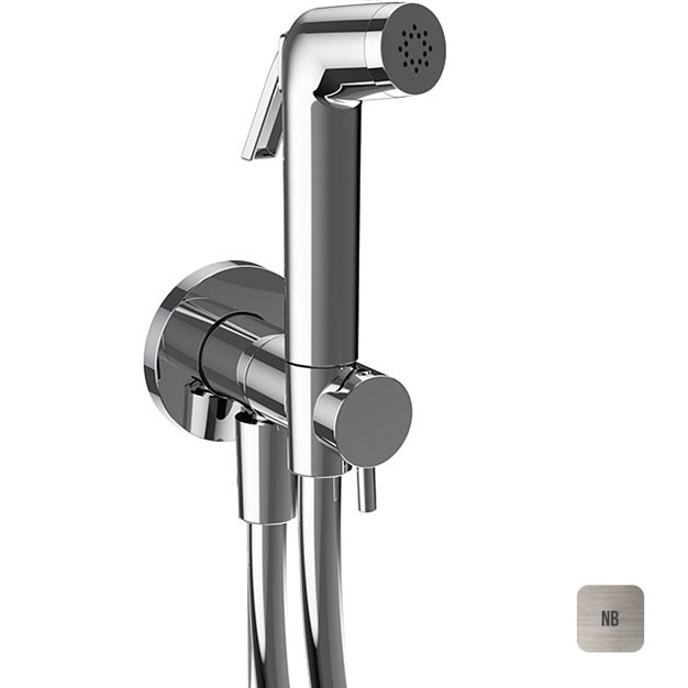 Гигиенический комплект Almar E136003.NB (никель брашированный), подключение на холодную воду