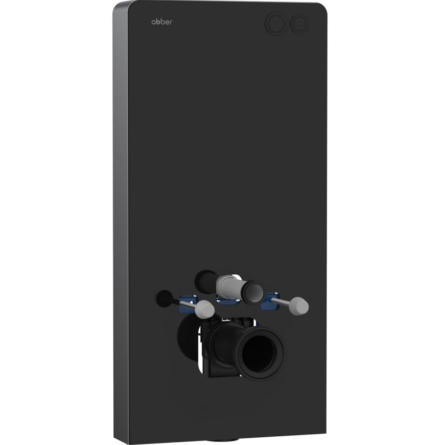 Инсталляционный модуль внешнего монтажа для подвесного унитаза Abber AC0107MB (черный)