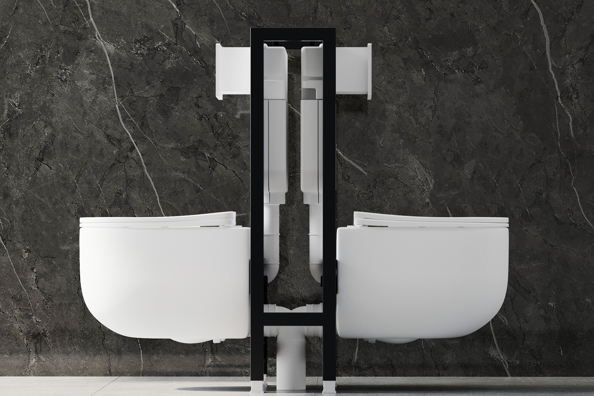 Инсталляция для двух подвесных унитазов двойная самонесущая AC0106