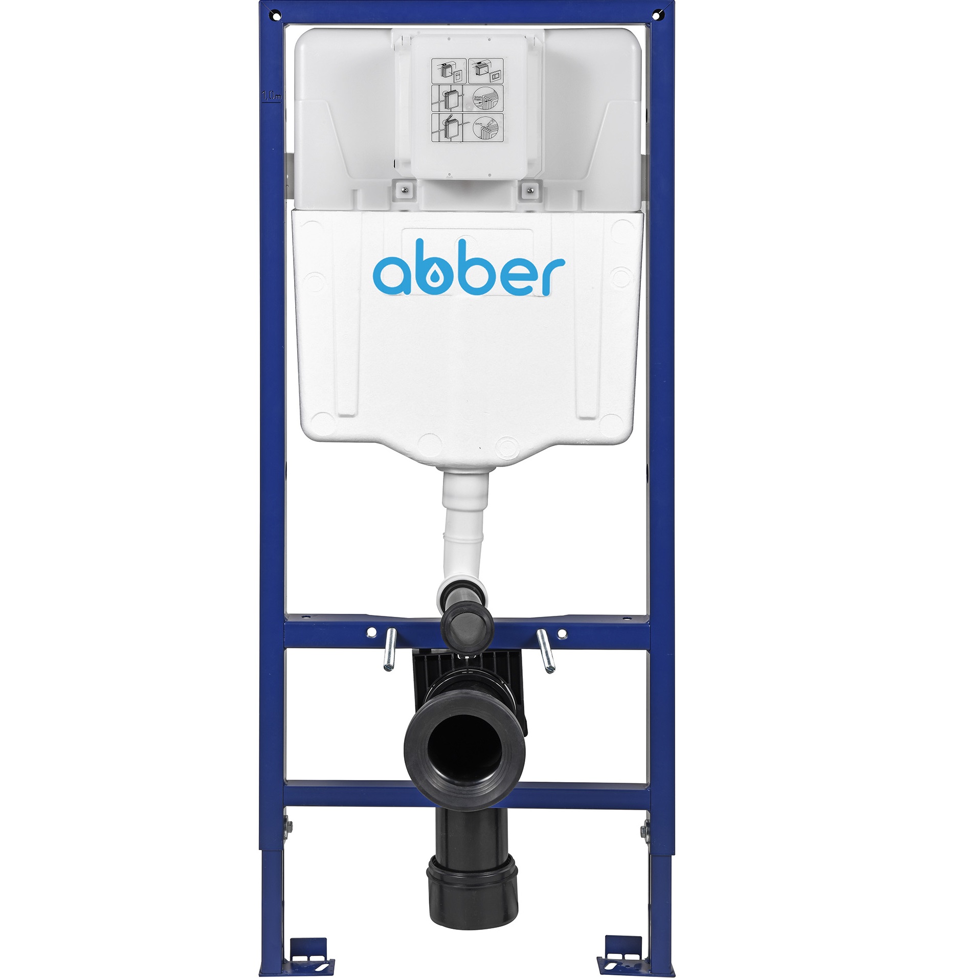 Инсталляция для подвесного унитаза пневматическая Abber AC0108