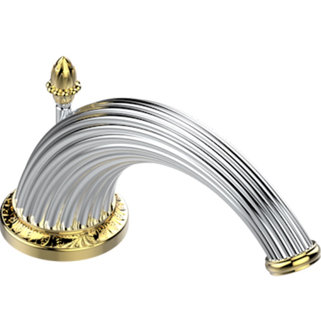 Излив для раковины THG Malmaison Metal U93-G02-170 (хром, золотой)