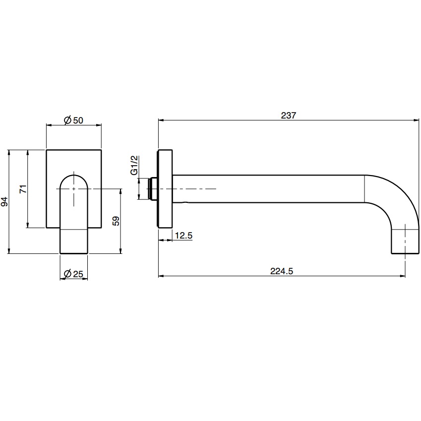 Излив для ванны настенный Fima Carlo Frattini Switch On F5976OR (золотой)