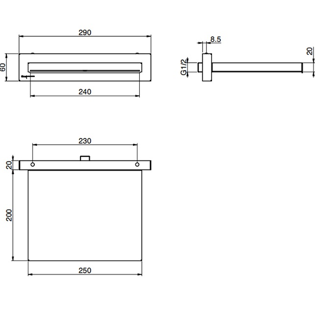 Излив настенный каскад 22 см. Fima Carlo Frattini Wellness F2781CR (хром)