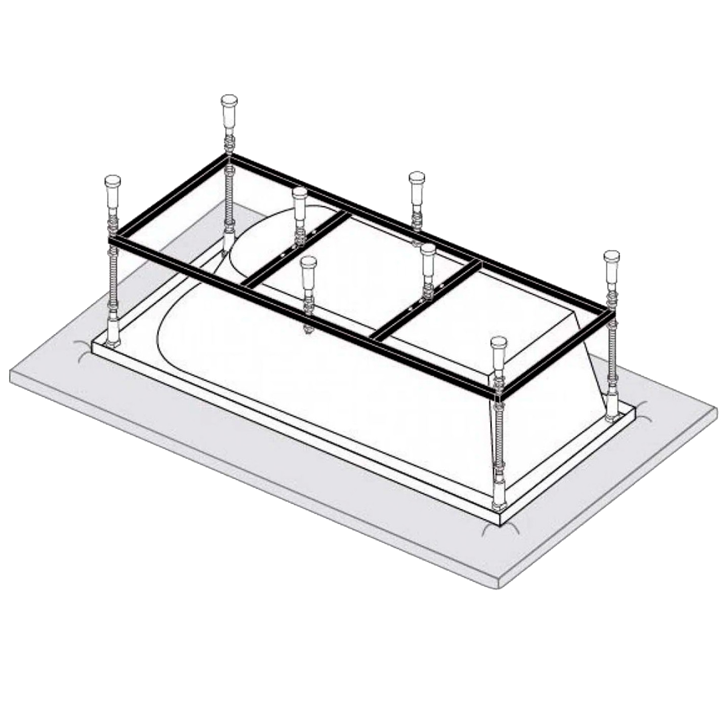 Каркас к прямоугольным ваннам Vagnerplast VPK14070 140x70