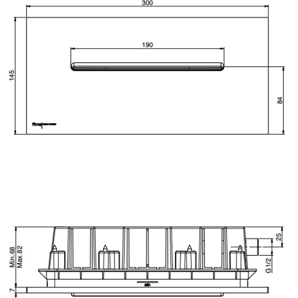 Каскад встраиваемый в стену Fima Carlo Frattini Wellness F2782CR (хром)