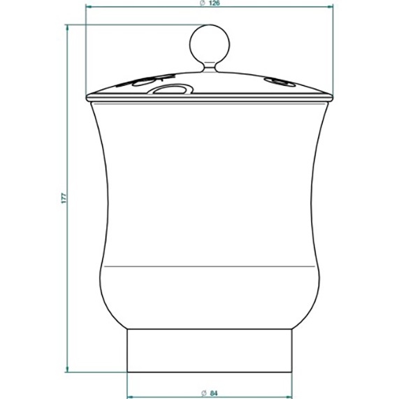 Китайская коробка с белой фарфоровой крышкой THG Capucine Mauve Decor Or A7D-A02-4621 (золотой, лиловый, белый)
