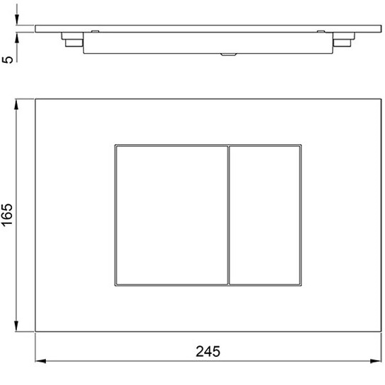 Клавиша двойного смыва для бачков Geberit/TECE Almar E330001.MS (нержавеющая сталь)