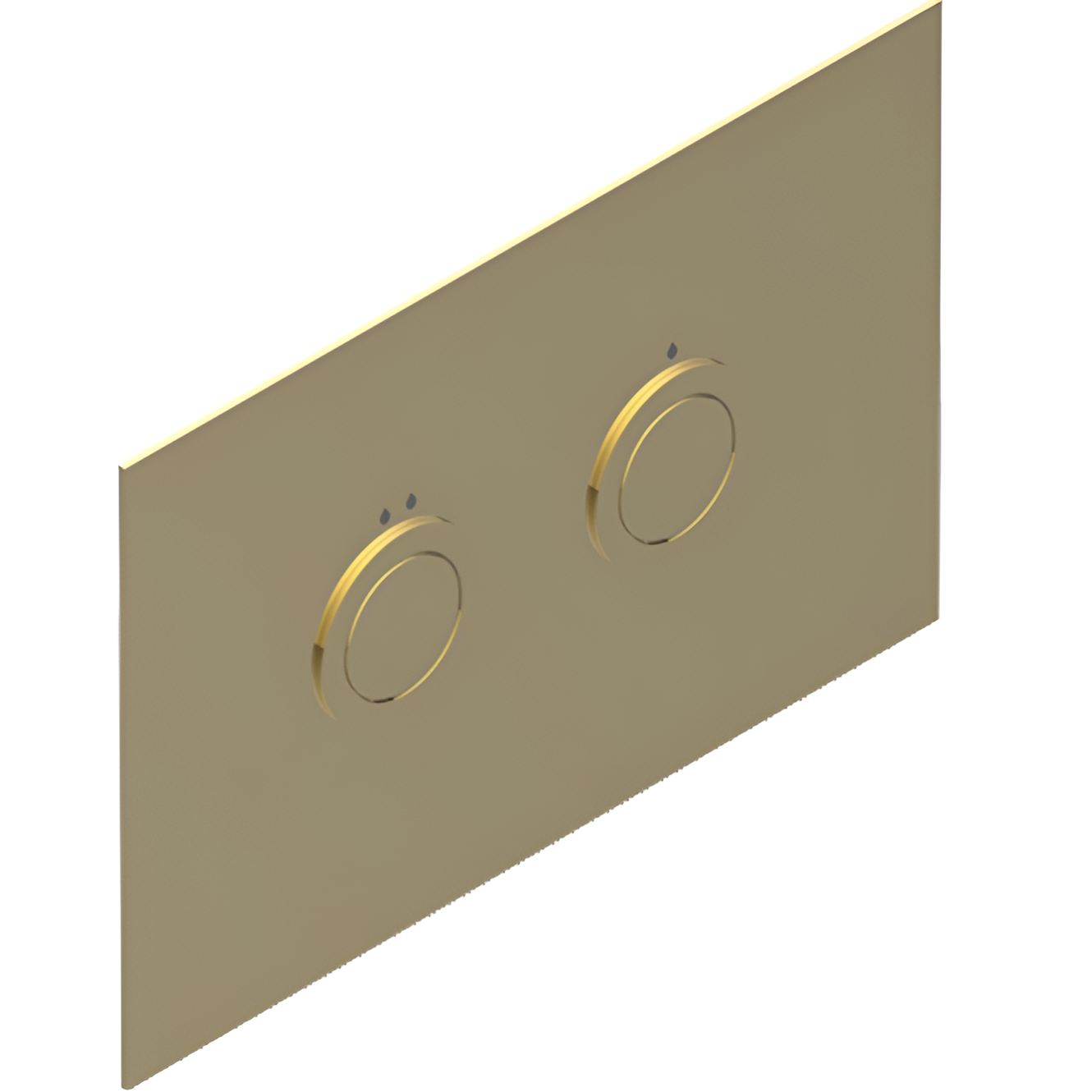 Клавиша смыва для унитаза двойная, для инсталляций TECE THG G00-H53-219TC (золотой матовый)