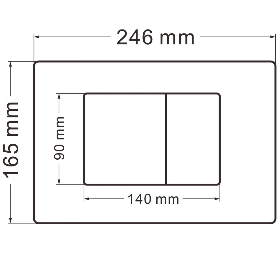 Кнопка смыва Abber AC0120MB (черный матовый)